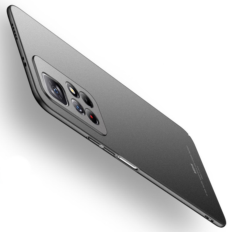 Cienkie etui marki MSVII dla Xiaomi Poco M4 Pro, w kolorze matowym czarny. 